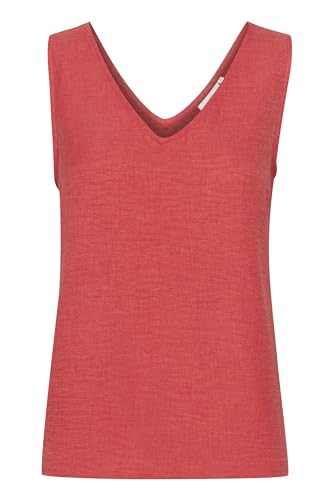 KAFFE KAelise Tank Top Damen Ärmellose Bluse Sommer Shirt Tank Top Oberteile V-Ausschnitt, Lässig 34, Cayenne CC von KAFFE