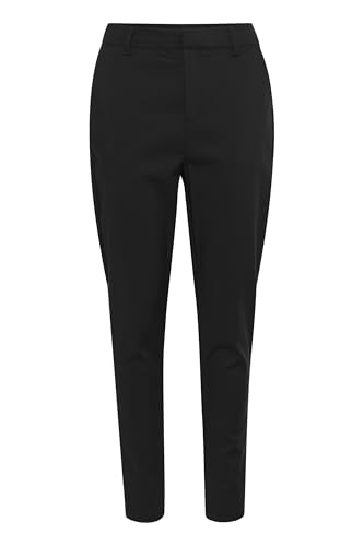 KAFFE KAloraine Pants Damen Stoffhose Business Casual Hose Elegant Elastischer Bund mit Taschen Anzughose Black Deep 40 von KAFFE