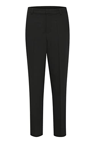 KAFFE KAsakura HW Zipper Pants Damen Hose Business Elegant High Waist Anzughose Büro Freizeithose mit Taschen Black Deep 38 von KAFFE