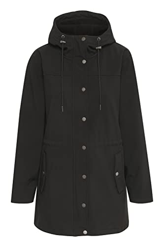 KAFFE Jacke Katalina Damen Jacke mit Kapuze Parka Langarm Damenparka Wintermantel 40, Black Deep 40 von KAFFE