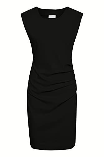 KAFFE Kleid India Damen Kleid Kurzarm Rundhals Cocktailkleid Black deep XXL von KAFFE