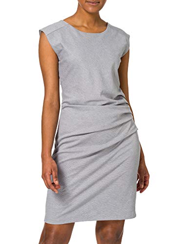 KAFFE Kleid India Damen Kleid Kurzarm Rundhals Cocktailkleid XXL, Grey Melange XXL von KAFFE
