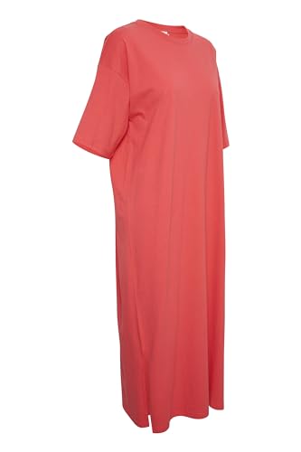 KAFFE Kleid KAedna Damen Kleid Kurzarm Rundhals Casual Shirtkleid Jersey Maxikleid XS, Cayenne XS von KAFFE