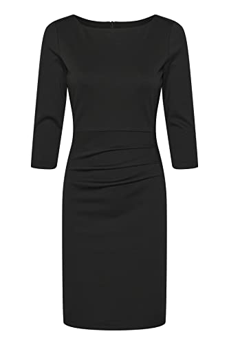KAFFE Kleid KAsara Damen Kleid Slim Fit Festlich Elegant Cocktail 3/4 Arm XXL, Black Deep XXL von KAFFE