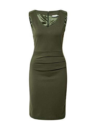 KAFFE Kleid Sara Damen Kleid Sara Cocktailkleild Ärmellos Elegant Knielang Sommerkleid Old Green L von KAFFE