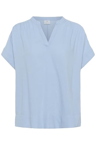KAFFE Kurzarm-Bluse Kamilia 40, Soft Chambray 40 von KAFFE