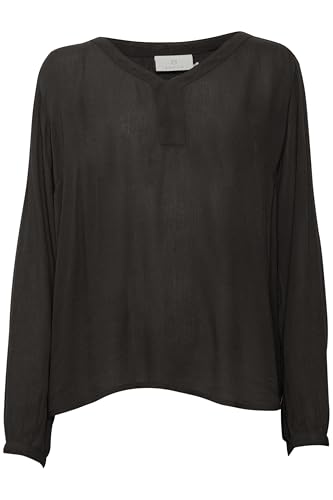 KAFFE Langarm-Bluse Amber Damen Bluse Amber Langarm V Ausschnitt Casual Shirt 40, Black von KAFFE