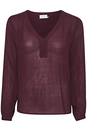 KAFFE Langarm-Bluse Amber Damen Bluse Amber Langarm V Ausschnitt Casual Shirt Dark Jewel 44 KAFFE Langarm-Bluse Amber Damen Bluse Amber Langarm V Ausschnitt Casual Shirt Dark Jewel 44 von KAFFE
