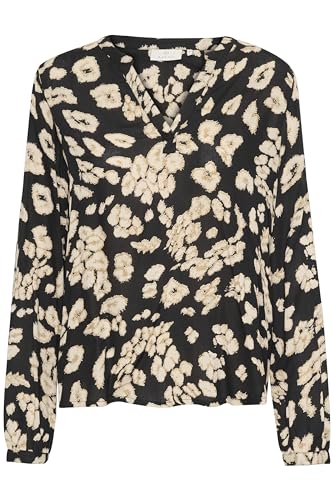 KAFFE Langarm-Bluse KAbeathe Black/Sand Leo Print 44 KAFFE Langarm-Bluse KAbeathe Black/Sand Leo Print 44 von KAFFE
