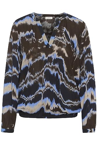 KAFFE Langarm-Bluse KAditte Bluse Damen Langarm V Ausschnitt Damen Oberteil Print Java/Cornflower Fade Print 38 KAFFE Langarm-Bluse KAditte Bluse Damen Langarm V Ausschnitt Damen Oberteil Print Java/Cornflower Fade Print 38 von KAFFE