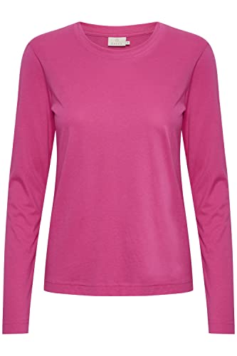 KAFFE Langarm-Shirt KAmarin Damen T-Shirt Langarm Casual Basic Einfarbig Langarmshirt Raspberry Rose XS von KAFFE