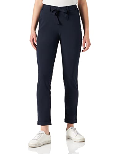 Kaffe Damen Women's Belt Pants Stretchy High Waist with Pockets Straight Legs Freizeithosen, Midnight Marine, 38 von KAFFE