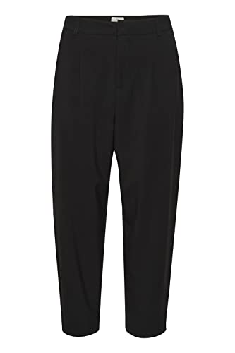 KAFFE Pants Suiting KAmerle Damen Hose High Waist 7/8 Damenhose Business Regular Fit Black Deep 38 von KAFFE