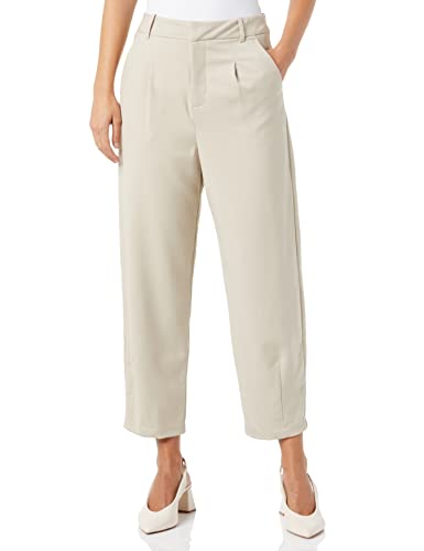 KAFFE Pants Suiting KAmerle Damen Hose High Waist 7/8 Damenhose Business Regular Fit 34, Feather Gray 34 von KAFFE