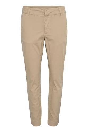 KAFFE Hose KAmette Damen Hose Elegant Elastische Taille Casual Anzughose 44, Savannah Tan 44 von KAFFE
