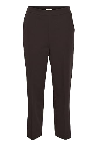 KAFFE Pants Suiting KAsakura Damen Hose 3/4 Capri Casual Arbeitshose Gerades Bein Freizeithose High Waist Caprihose Java 40 KAFFE Pants Suiting KAsakura Damen Hose 3/4 Capri Casual Arbeitshose Gerades Bein Freizeithose High Waist Caprihose Java 40 von KAFFE