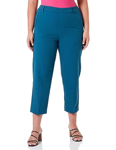 KAFFE Pants Suiting KAsakura Damen Hose 3/4 Capri Casual Arbeitshose Gerades Bein Freizeithose High Waist Caprihose Legion Blue 44 von KAFFE