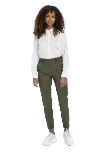 KAFFE Pants Suiting Nanci Damen Hose Jillian Jersey Business Elastic Waist Regular Fit Freizeithosen Grape Leaf 44 von KAFFE