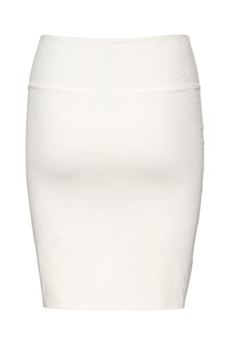 KAFFE Rock Penny Damen Rock Knielang Midirock Jersey Pencil Penny Skirt Strechy Bleistiftrock 4XL, Chalk von KAFFE