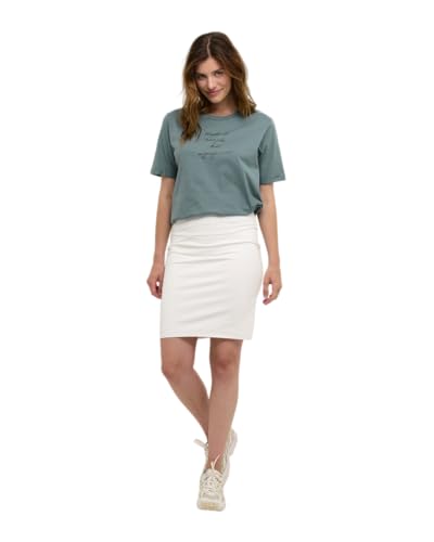 KAFFE Rock Penny Damen Rock Knielang Midirock Jersey Pencil Penny Skirt Strechy Bleistiftrock Chalk S von KAFFE