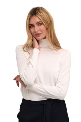 Kaffe Damen Women's Basic Turtleneck Long Sleeves Knit Sweater Pullover, Cream, XXL von KAFFE