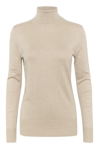 KAFFE Rollkragen Astrid Damen Pullover Langarm Casual Rollkragen Pullover Shirt Astrid Rollkragenpullover Feather Gray Melange S von KAFFE