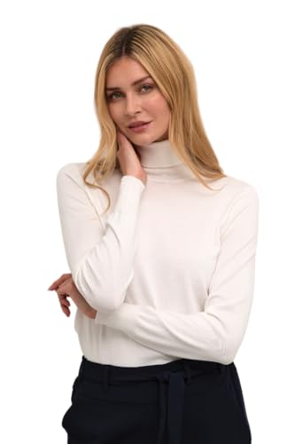 KAFFE Rollkragen Astrid Damen Pullover Langarm Casual Rollkragenpullover Astrid Chalk L von KAFFE