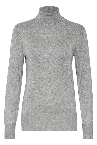 KAFFE Rollkragen Astrid Damen Pullover Langarm Casual Rollkragenpullover Astrid Grey Melange M von KAFFE