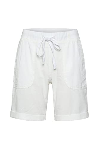 KAFFE Shorts KAnaya Damen Bermuda Shorts Casual Sommer Kordelzug Elastische Taille Lässig Kurze Hose mit Taschen Chalk 36 von KAFFE