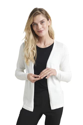 KAFFE Strickjacke KAfenia Damen Strickjacke Langarm Offen V-Ausschnitt Lang Cardigan Chalk M von KAFFE