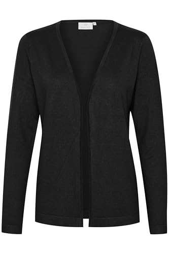 KAFFE Strickjacke KAfenia Damen Strickjacke Langarm Offen V-Ausschnitt Lang Cardigan XXL, Black deep von KAFFE