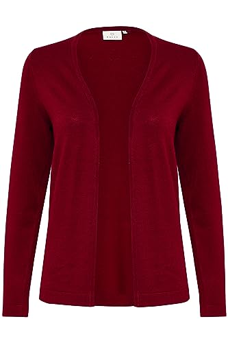 KAFFE Strickjacke KAfenia Damen Strickjacke Langarm Offen V-Ausschnitt Lang Cardigan Sun-Dried Tomato L von KAFFE