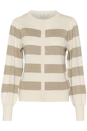 KAFFE Strickjacke KAlizza XL, Chinchilla M/Turtle.BoldStripe XL von KAFFE