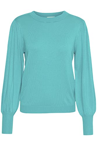 KAFFE Strickpullover KAfenia Damen Strickpullover Langarm Rundhals Lockerer Basic Casual Pullover Bluebird S von KAFFE