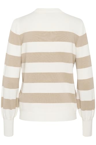KAFFE Strickpullover KAlizza XS, Chalk/Feather Grey Bold Stripe XS von KAFFE