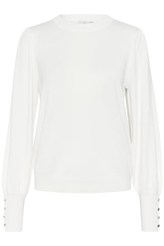 KAFFE Strickpullover KAlizza Damen Strickpullover Langarm Rundhals Mode Pulli Chalk XXL von KAFFE