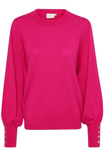 KAFFE Strickpullover KAlizza Damen Strickpullover Langarm Rundhals Mode Pulli Virtual Pink XL von KAFFE