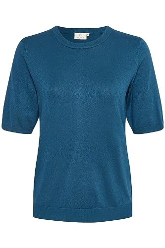 KAFFE Strickpullover KAlizza Strickpullover Kurzarm Casual Rundhals Basic Leicht Pullover S, Legion Blue von KAFFE