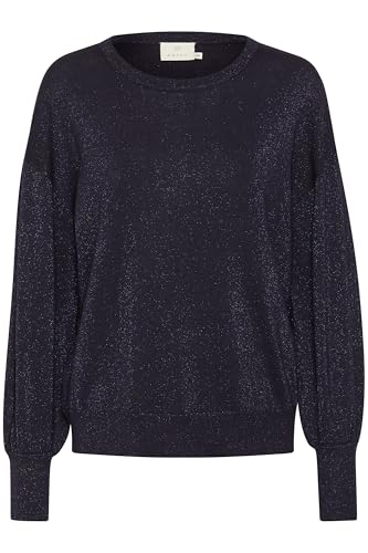 KAFFE Strickpullover KAregina Damen Strickpullover Glitzer Langarm Winter Pullover Casual Elegant Dawn Purple M von KAFFE