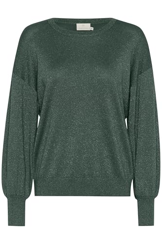 KAFFE Strickpullover KAregina Damen Strickpullover Glitzer Langarm Winter Pullover Casual Elegant Garden Topiary L von KAFFE