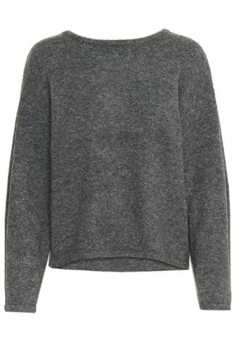 KAFFE Strickpullover KArue L, Dark Grey Melange L von KAFFE