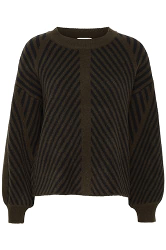 KAFFE Strickpullover KAvera Java/Black Stripe S von KAFFE