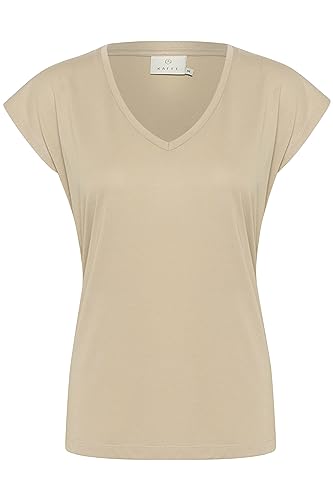 KAFFE T-Shirt KAlise Damen T-Shirt Kurzarm V-Ausschnitt Basic Shirt XS, Feather Gray KAFFE T-Shirt KAlise Damen T-Shirt Kurzarm V-Ausschnitt Basic Shirt XS, Feather Gray von KAFFE