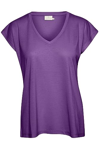 KAFFE T-Shirt KAlise Damen T-Shirt Kurzarm V-Ausschnitt Basic Shirt S, Bright Violet KAFFE T-Shirt KAlise Damen T-Shirt Kurzarm V-Ausschnitt Basic Shirt S, Bright Violet von KAFFE