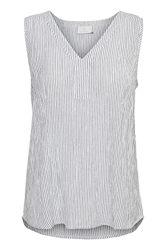 Kaffe Damen Women' s Sleeveless Top V-Neck Casual Blouse, Chalk/52737, 38 von KAFFE