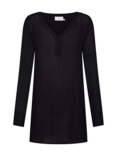 KAFFE Tunika Amber Damen Tunika Amber Langarm V Ausschnitt Shirt Casual Basic 36, Black deep von KAFFE