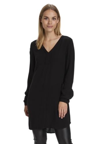 KAFFE Tunika Amber Damen Tunika Amber Langarm V Ausschnitt Shirt Casual Basic 42, Black deep von KAFFE