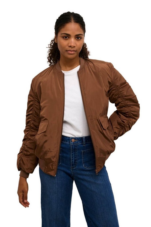 KAFFE Winterjacke KAboli JACKET Braun Damen Bomber Jacke von KAFFE