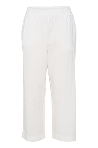 KAFFE Casual Hose KAnaya Damen Casual Hose Culotte Weites Bein Hohe Taille Capri Damenhose 40, Chalk von KAFFE