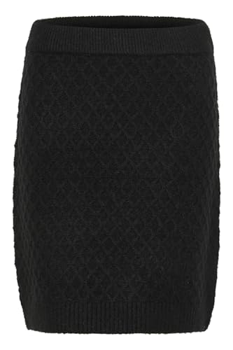 KAFFE Women's Skirt Textured Knit Elastic Waist Above Knee Length Pencil Shape von KAFFE